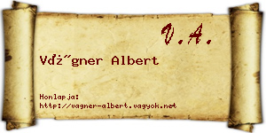 Vágner Albert névjegykártya