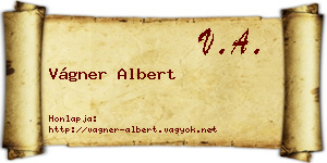 Vágner Albert névjegykártya
