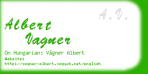albert vagner business card