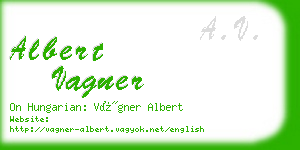 albert vagner business card